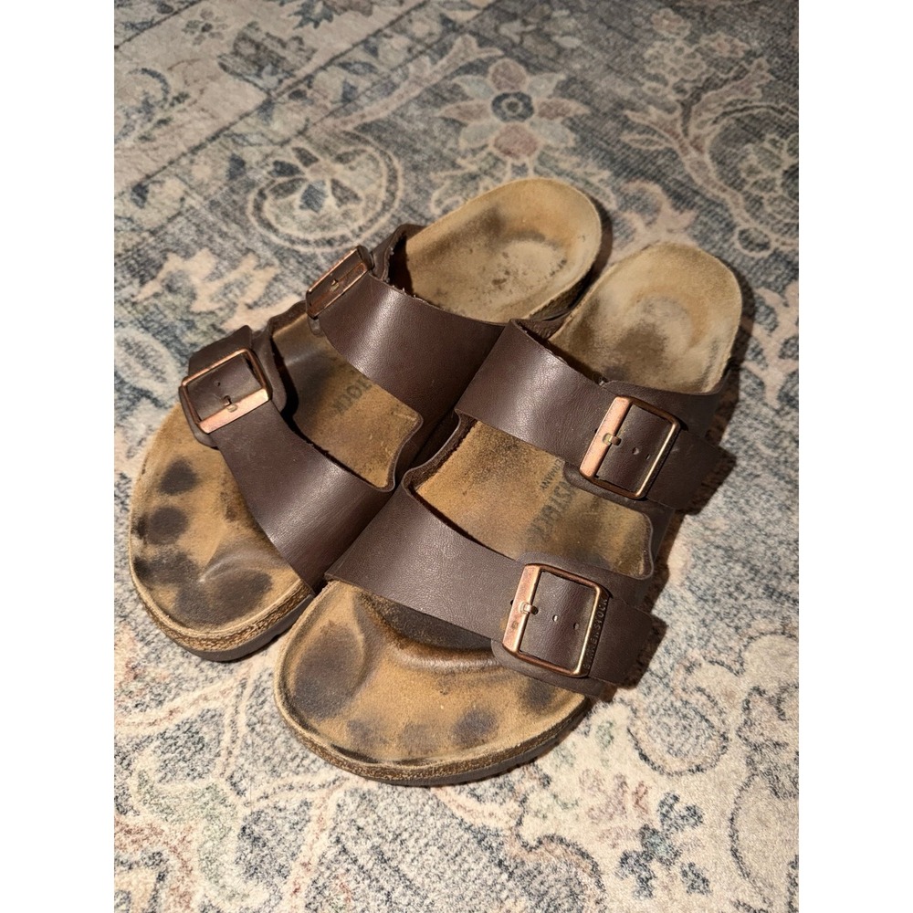 Men's Birkenstock Arizona Sandals Brown Leather